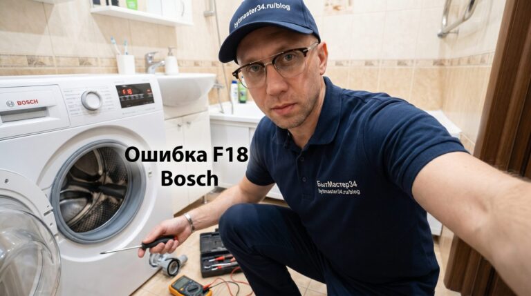 Ошибка f18 bosch стиральная машина что делать волгоград: 5 проверок дома и когда мастер 2026