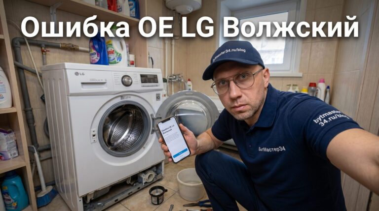 что означает ошибка oe на стиральной машине lg волжский: расшифровка OE и 5 проверок дома 2026