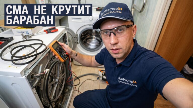 стиральная машина не крутит барабан причины волгоград: 3 проверки до звонка мастеру и когда мотор гудит впустую 2026