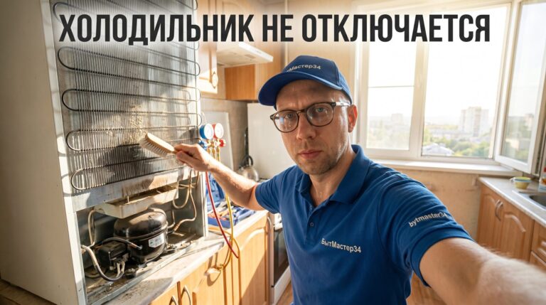 холодильник не отключается и постоянно работает волгоград: когда чистка помогает, а когда нужен мастер 2026