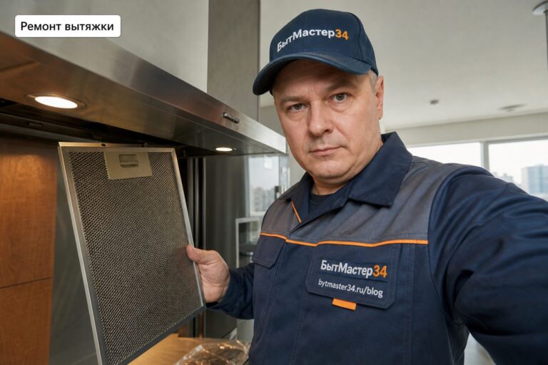 Ремонт кухонной вытяжки в Волгограде: слабая тяга, мотор и выезд мастера 2026