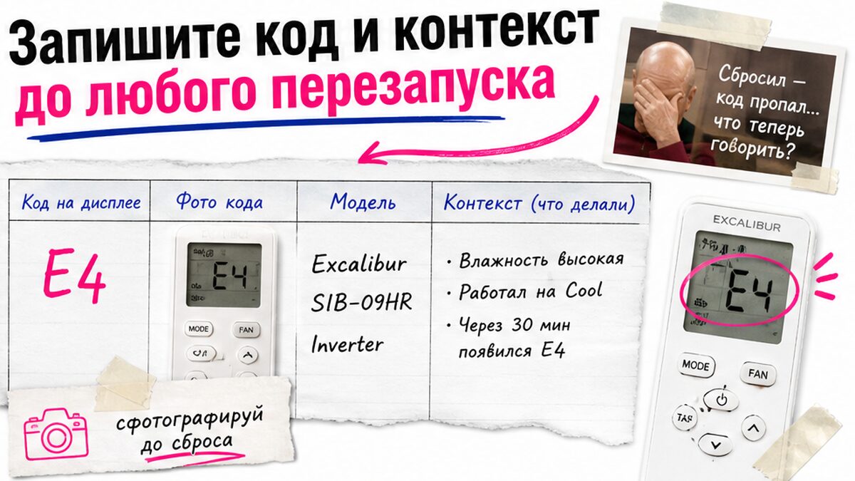 Сравнительная таблица / UI-мокап: Запишите код и контекст до любого перезапуска