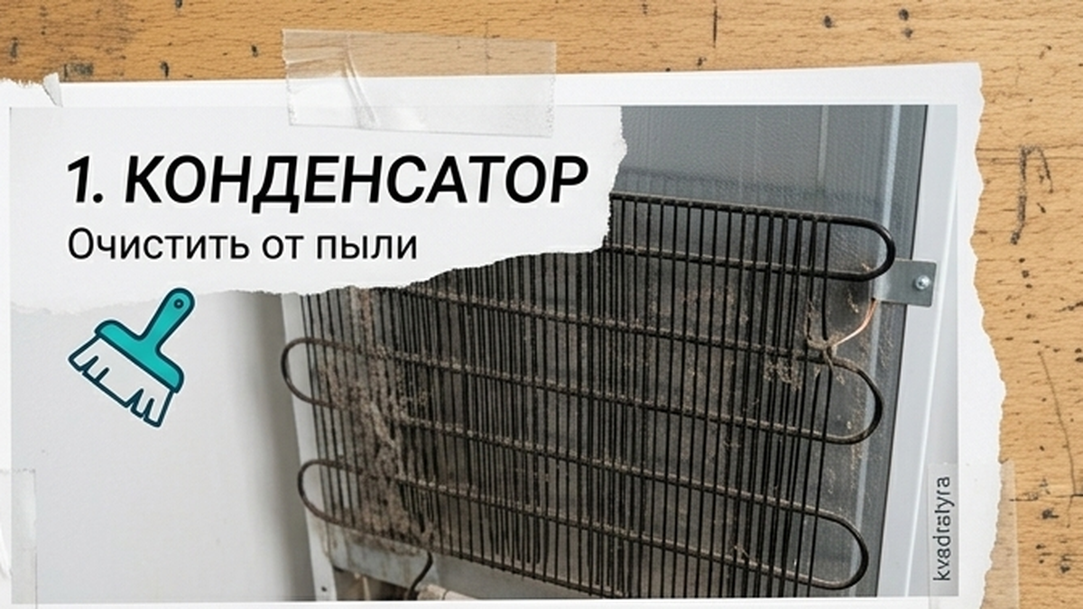 Конденсатор: очистить от пыли