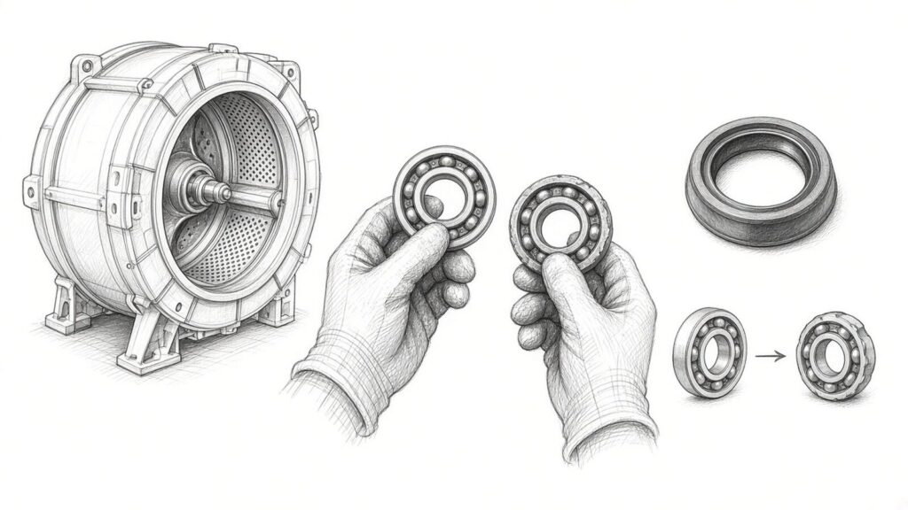 Подшипники SKF и Koyo в стиралке: оригинал против сыромятины
